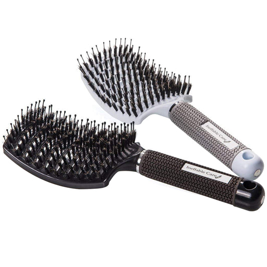 Shop Our Boar Bristle Hair Brush set - Black & White On Amazon