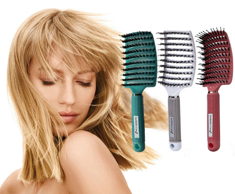 Shop Our Boar Bristle Hair Brush set - Pink, Blue, & White On Amazon