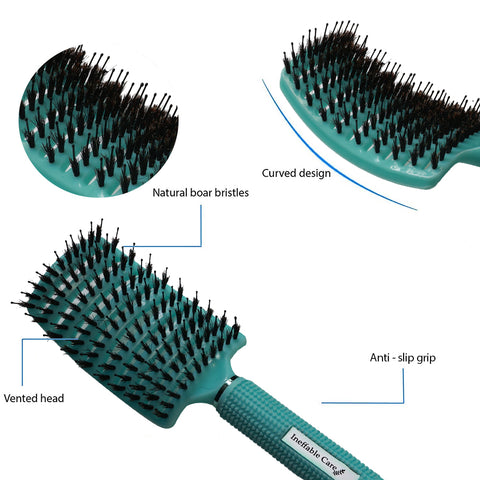 Shop Our Boar Bristle Hair Brush set - Blue On Amazon