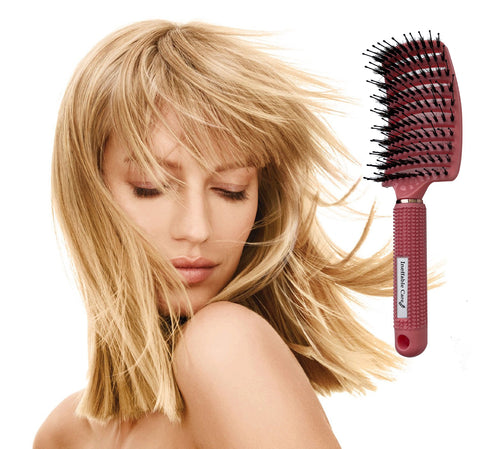 Shop Our Boar Bristle Hair Brush set - Pink & White On Amazon